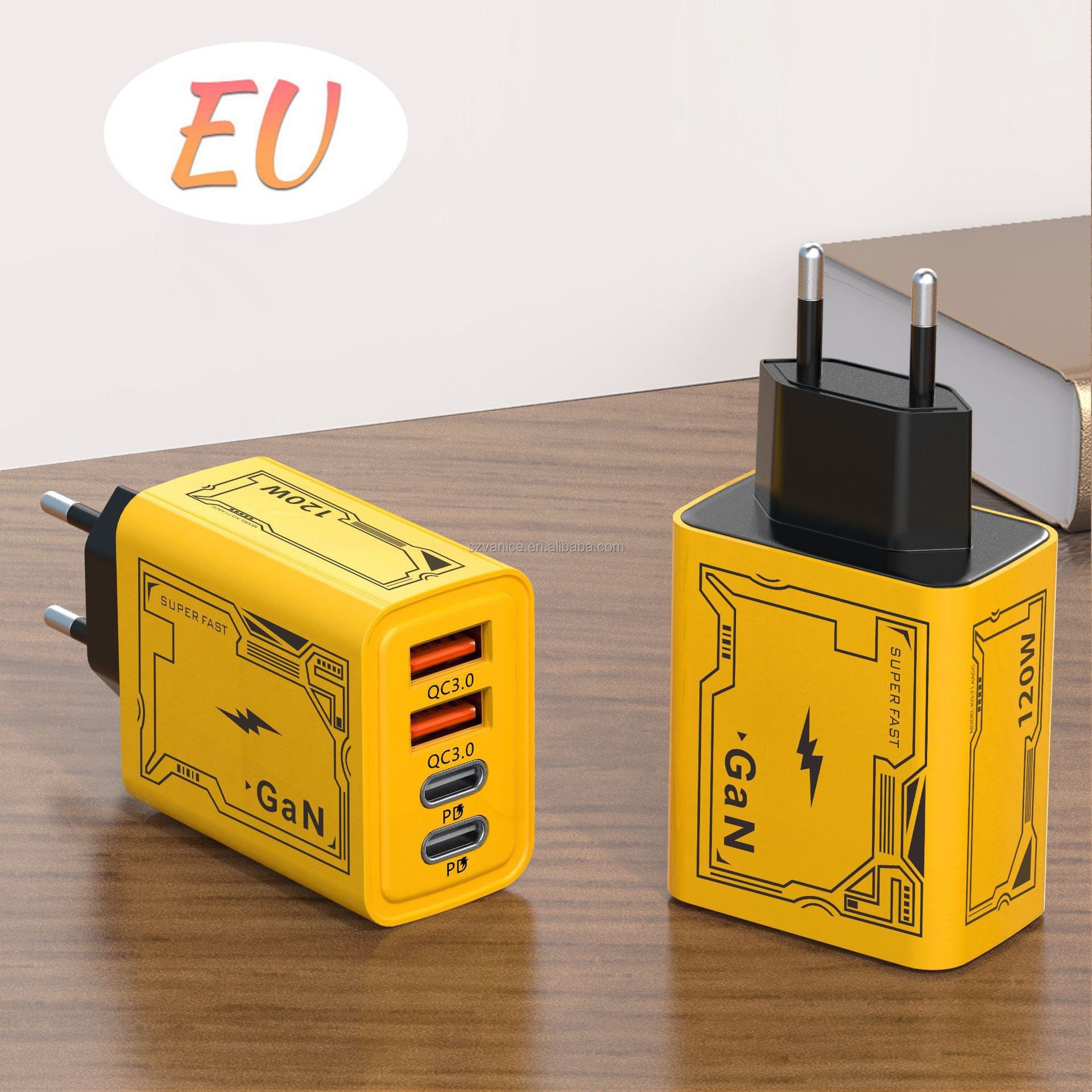 imgi_353_H4367856229244e7e9e46a2daa26a59ebY 120w Fast Charger 4 Ports Type-c Pd Quick Charge Charger - Image 4